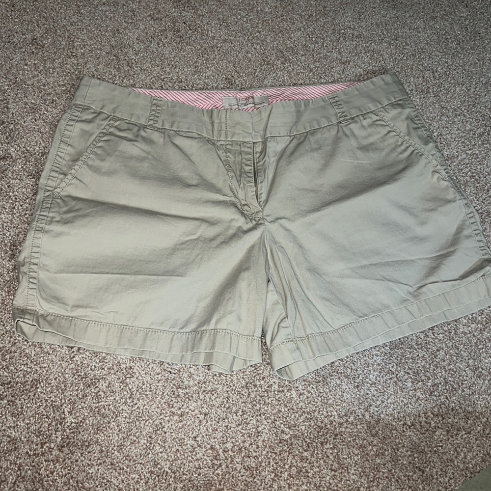 J Crew khaki shorts 5”inseam.